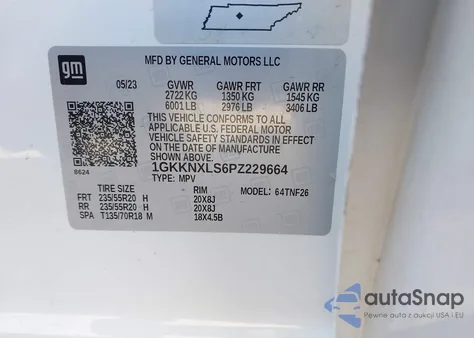 2023 GMC Acadia Awd Denali из США, поврежденный, VIN 1GKKNXLS6PZ229664